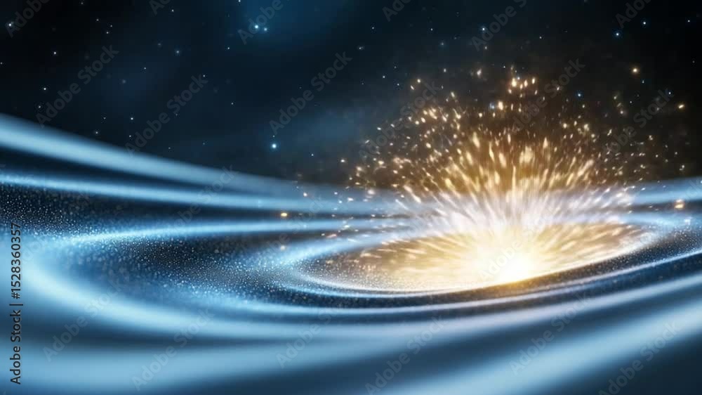 Poster cosmic explosion: a mesmerizing cosmic event unfolds, showcasing a vibrant explosion of energy at th