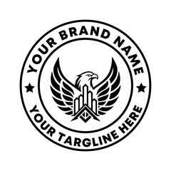 logo badge design template with the text editable