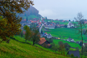 Countryside landscape in northeast Switzerland