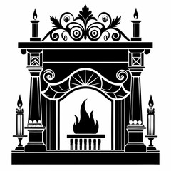 vector illustration of an ancient column