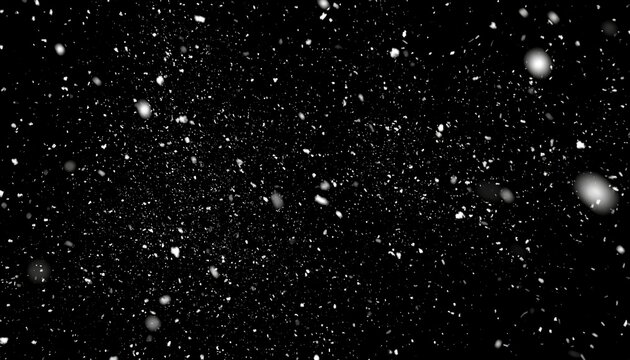 Falling Snow with Night Sky.