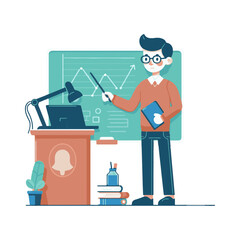 illustration design of a lecturer
