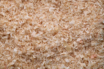 Close-Up of Natural Wood Sawdust Texture