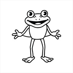  Funny Cartoon Frog Character Vector Art