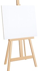 Realistic Artist Canvas Setup on Easel