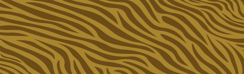 Panoramic texture zebra skin set of chaotic lines - Vector illustration