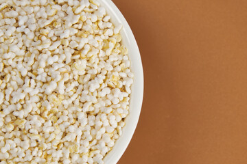 Whole grain concept. Toasted kiwicha. Ingredients for a healthy and fortifying breakfast, a healthy diet, with selective focus.