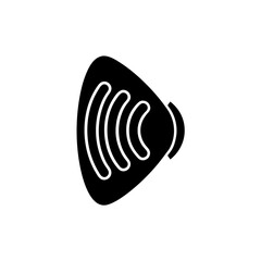 creative and simple minimal details Outline Audio waves icon vector