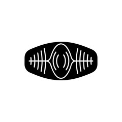 creative and simple minimal details Outline Audio waves icon vector