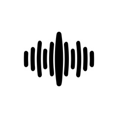 creative and simple minimal details Outline Audio waves icon vector