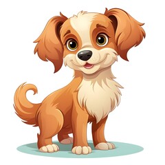 Fototapeta premium Educational English Word Card Featuring Dog Illustration for Learning Activities