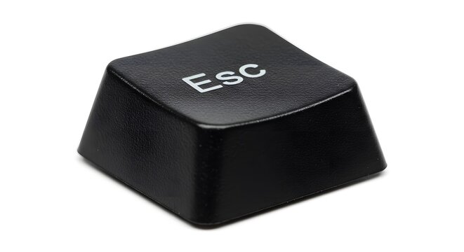 Keyboard keycap labeled &ldquo;Esc&rdquo; on a white background