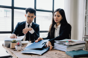 Business Professionals Working with Documents