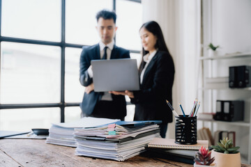 Business Professionals Collaborating in Office