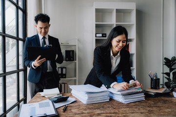 Business Professionals Working Together in Office