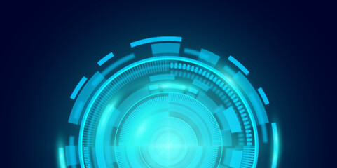 Abstract Futuristic Digital Finance HUD Interface for Stock Market Analytics.