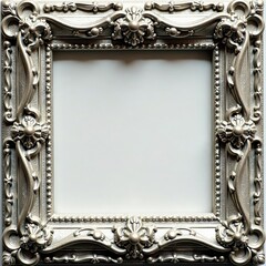 Silver filigree frame, delicate floral motifs , background, texture, wedding