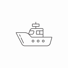 boat water navigation icon sign vector