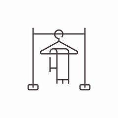 clothes rack hanger icon sign vector