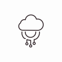cloud computing symbol icon sign vector