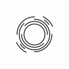 concentric circle waves icon sign vector