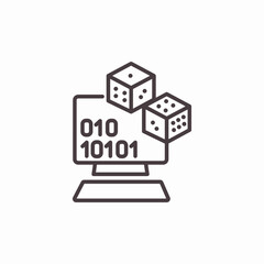 data security scanner computer icon sign vector