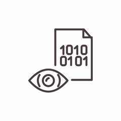 data storage analysis view icon sign vector