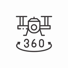 drone 360 camera icon sign vector