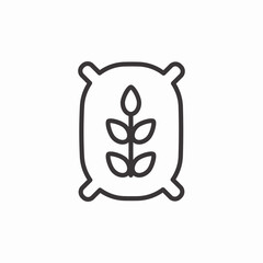 fertilizer bag plant icon sign vector