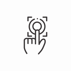 finger tap action icon sign vector