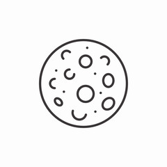 full moon craters icon sign vector