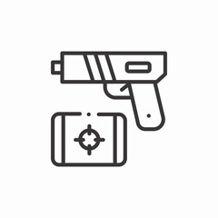 gun target shot icon sign vector