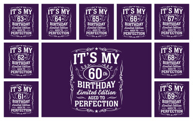 it's my 60th birthday t shirt design