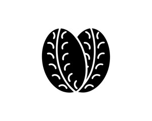 creative details Outline silhouette Coffee Bean icon vector