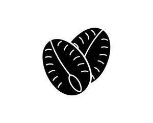 creative details Outline silhouette Coffee Bean icon vector