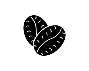 creative details Outline silhouette Coffee Bean icon vector