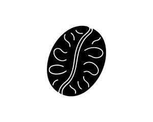 creative details Outline silhouette Coffee Bean icon vector
