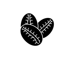creative details Outline silhouette Coffee Bean icon vector