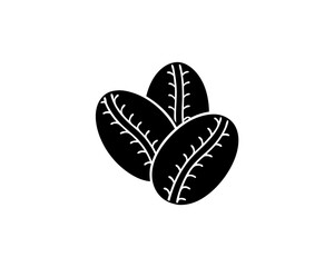creative details Outline silhouette Coffee Bean icon vector