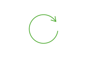 green round refresh button with arrow