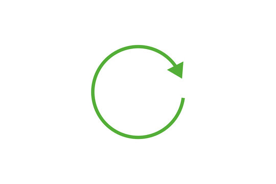green refresh icon with arrow for web app website UI design app store