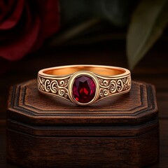 jewelry box on black background