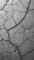 Fototapeta premium Abstract Grey Cracked Mud Texture, Drought Soil Pattern