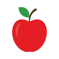red apple isolated on white background