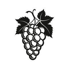 Bunch of Grapes Vector Art on White Background 