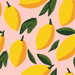 Vector illustration seamless pattern of Mango