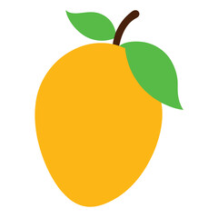 Mango Fruit Icon Vector on White Background  
