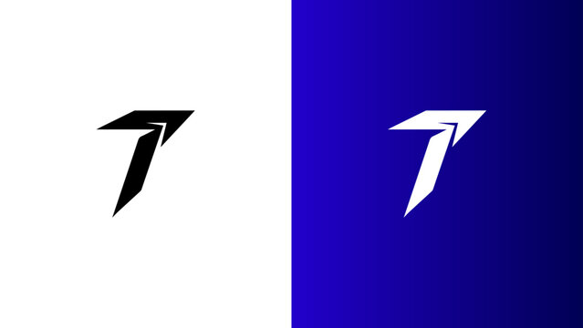 Bold T Letter Logo Design for Gaming Channels and Digital Platforms
