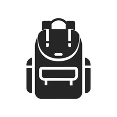 vector illustration of a bag  silhouette on white background
