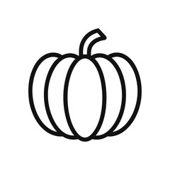 Pumpkin Sketch Icon for Halloween and Fall Themes  